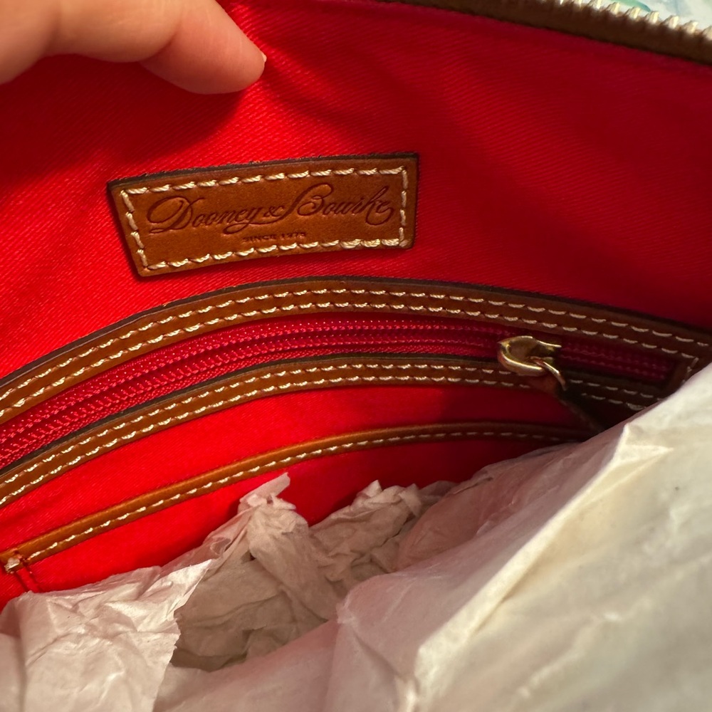 Dooney & Bourke Blue and Brown Crossbody Bag - Picture 5 of 6